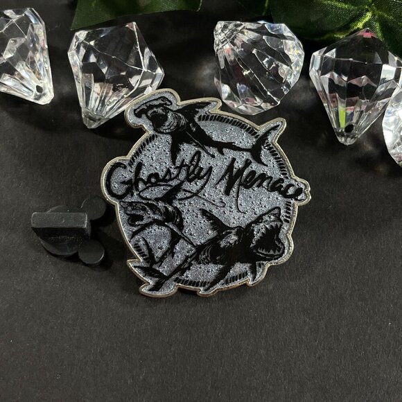 Disney Pirates Caribbean Trading Pin Ghostly Menace Shark Lapel Pin Brooch Badge - Picture 5 of 9